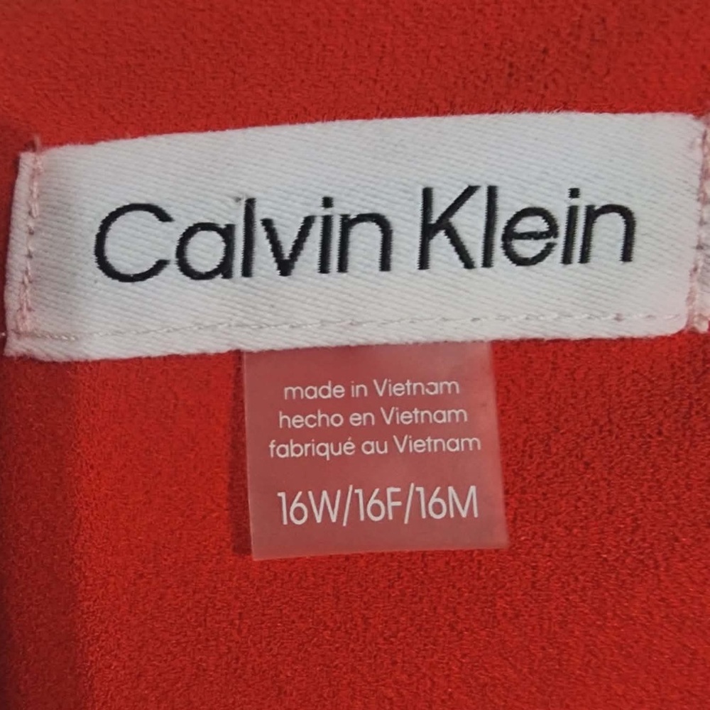 Calvin Klein Asymmetrical Red Dress - Picture 3 of 3